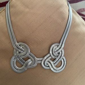 Silver Tone Knot Necklace